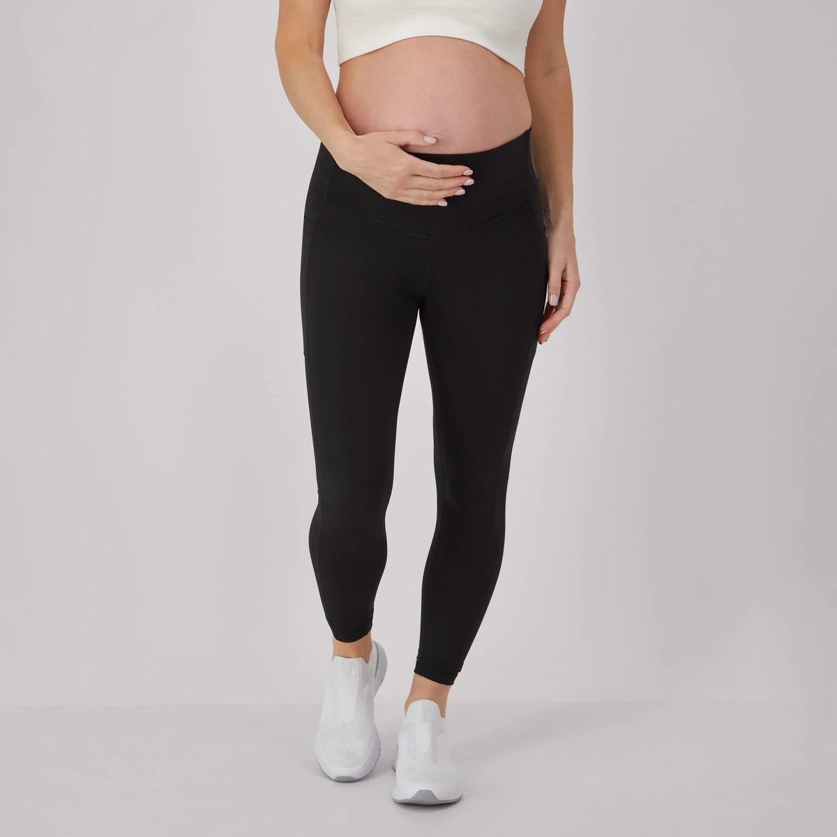 Hanes Maternity Women's Stretch &amp; Recover 7/8 Leggings, 25" Inseam