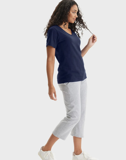 Hanes Perfect-T Women's V-Neck Cotton T-Shirt
