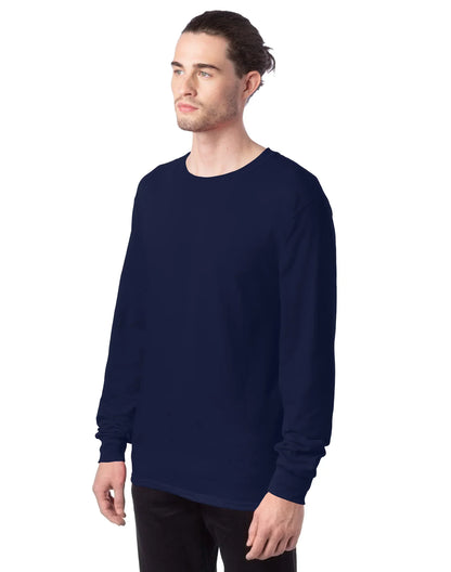 Hanes Essentials Men's Cotton Long Sleeve T-Shirt, Value 4-Pack