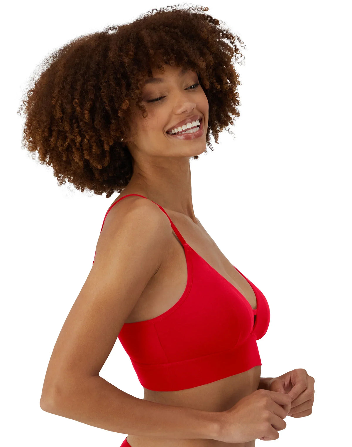 Hanes Originals Women's SuperSoft Longline Triangle Bralette