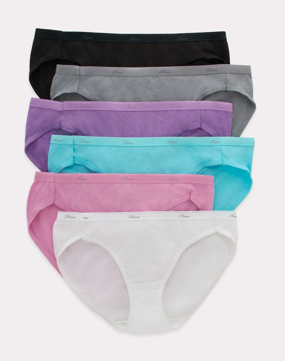 Hanes Women's Cotton Bikini Underwear, Cool Comfort, 6-Pack