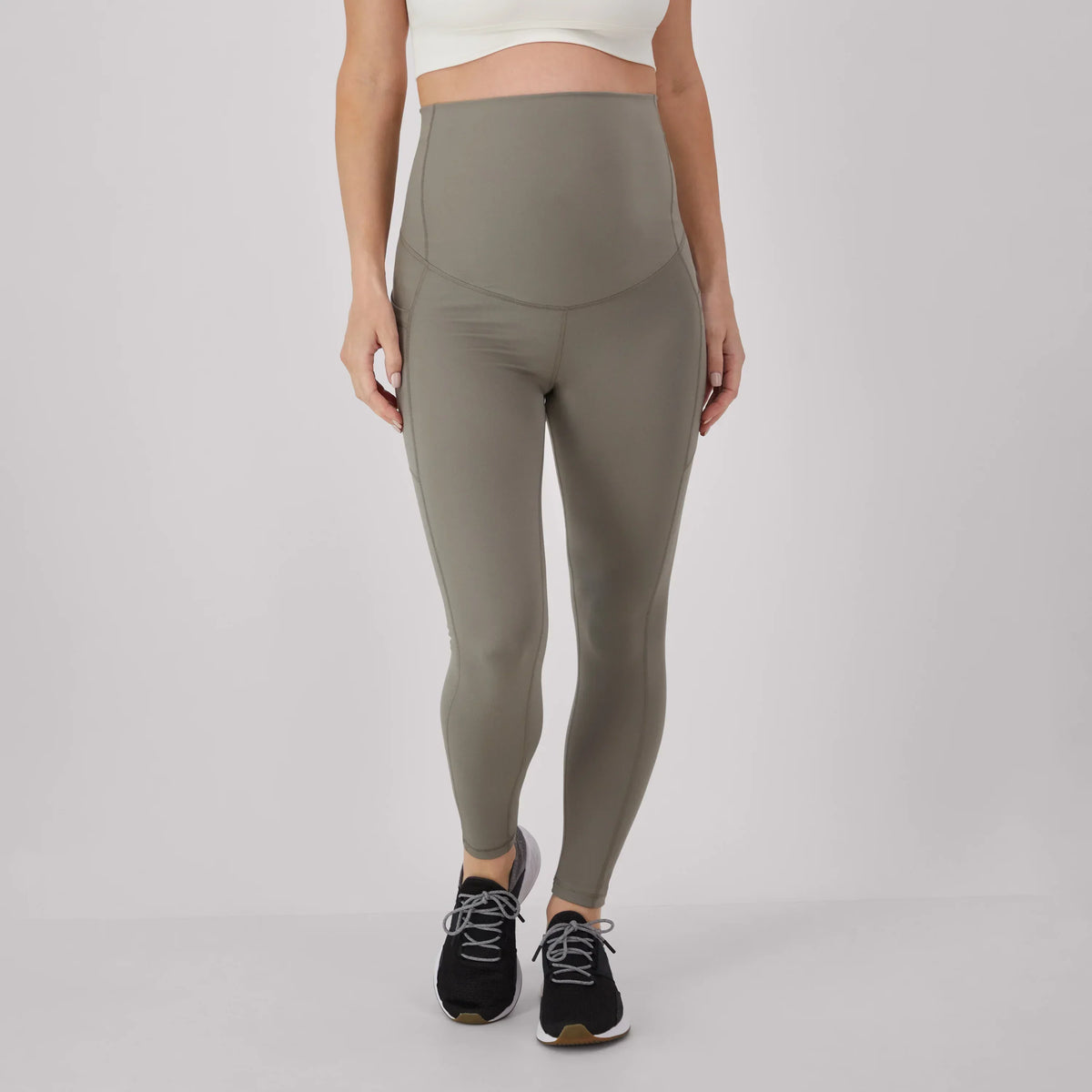 Hanes Maternity Women's Stretch &amp; Recover 7/8 Leggings, 25" Inseam