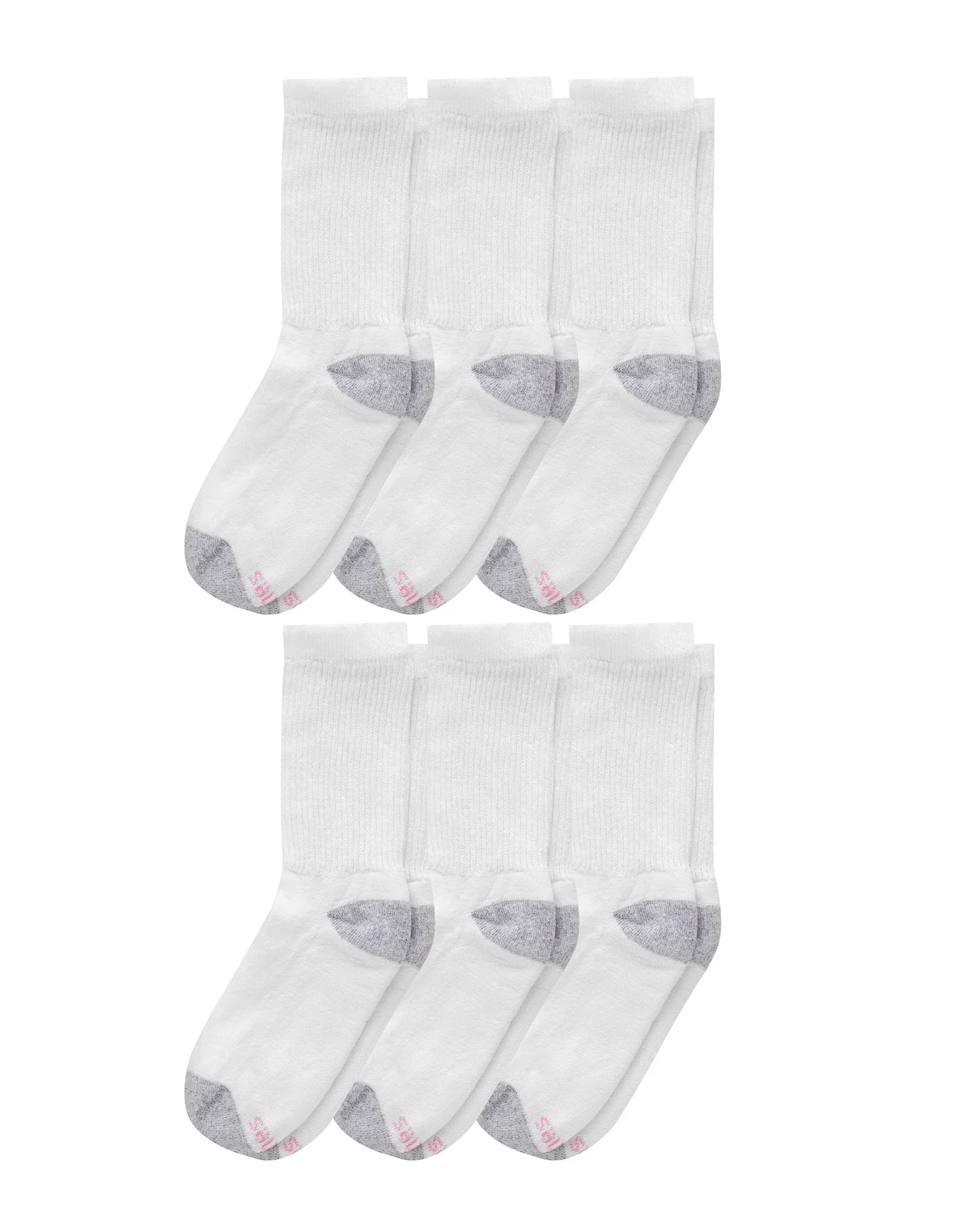 Hanes Women's Crew Socks, Moisture-Wicking, 6-Pairs