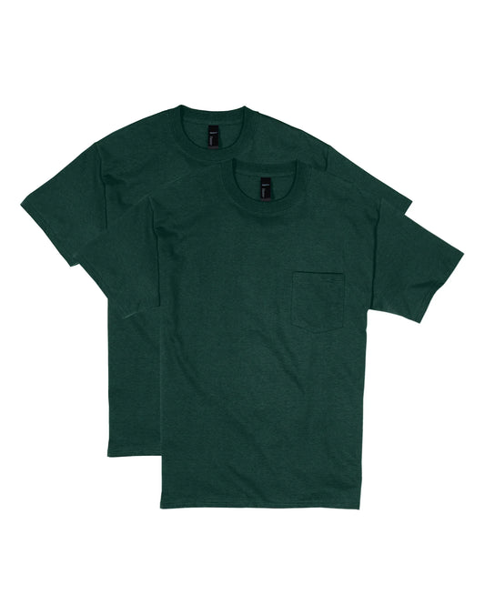 Hanes Beefy-T Unisex Pocket T-Shirt, Value 2-Pack