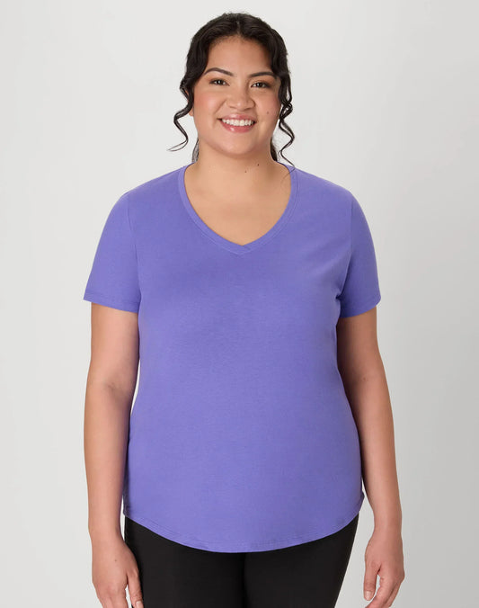 Hanes Just My Size Cotton Jersey Short Sleeve V-Neck T-Shirt (Plus Size)