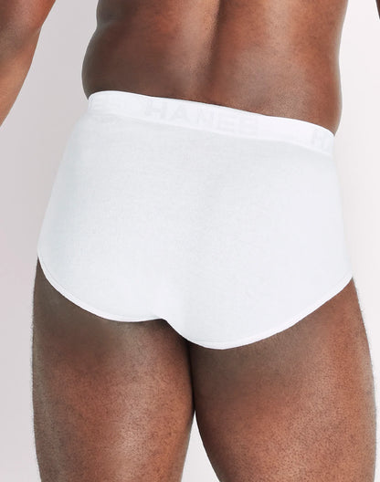 Hanes Ultimate Big Men&rsquo;s White Cotton Brief Underwear, 6-Pack, (Big &amp; Tall Sizes)
