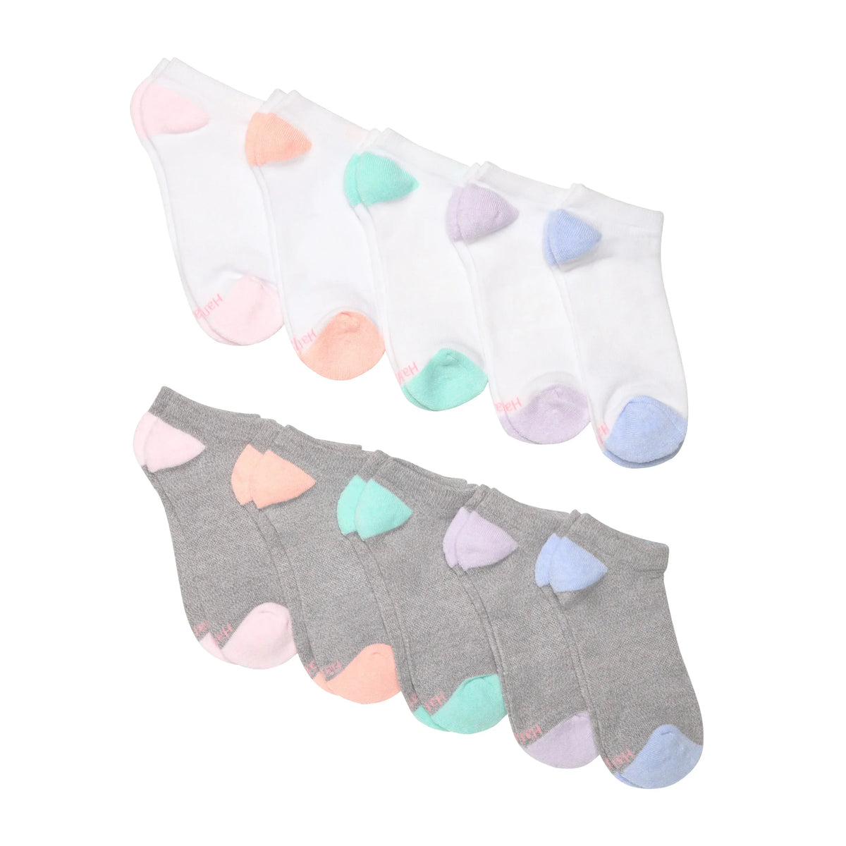 Hanes Moves X-Temp Women&rsquo;s No Show Socks, 10-Pairs, Shoe Sizes 8-12