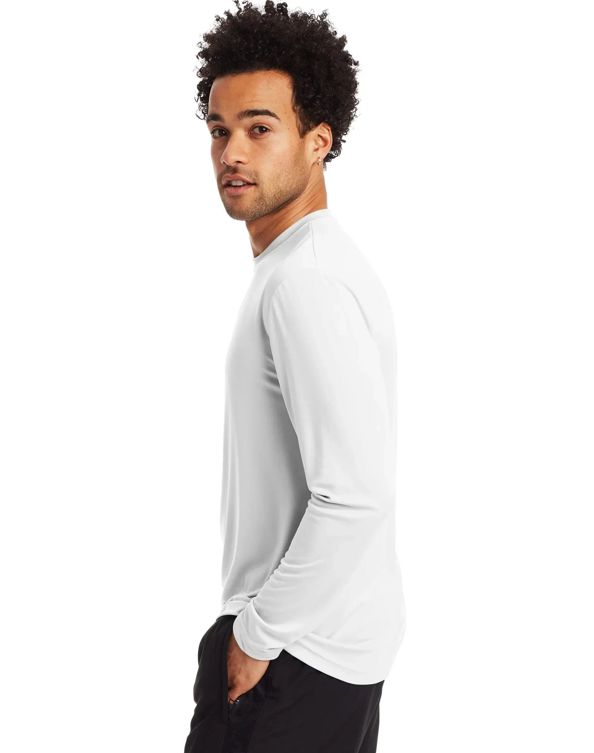 Hanes Sport Cool DRI Men's Performance Long Sleeve T-Shirt, Value 4-Pack