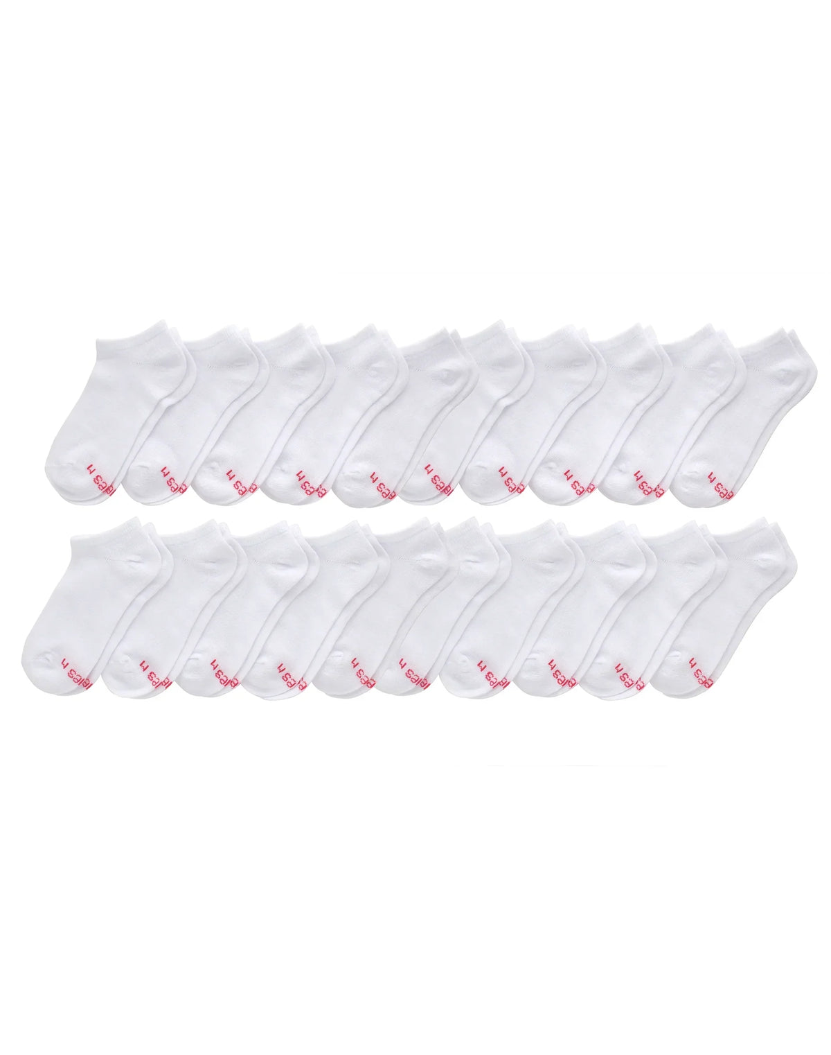 Hanes Girls' No Show Socks, Super Value Pack, 20-Pairs