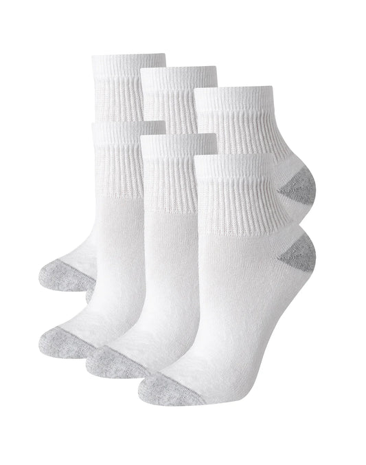 Hanes Women's Ankle Socks, Moisture-Wicking, 6-Pairs