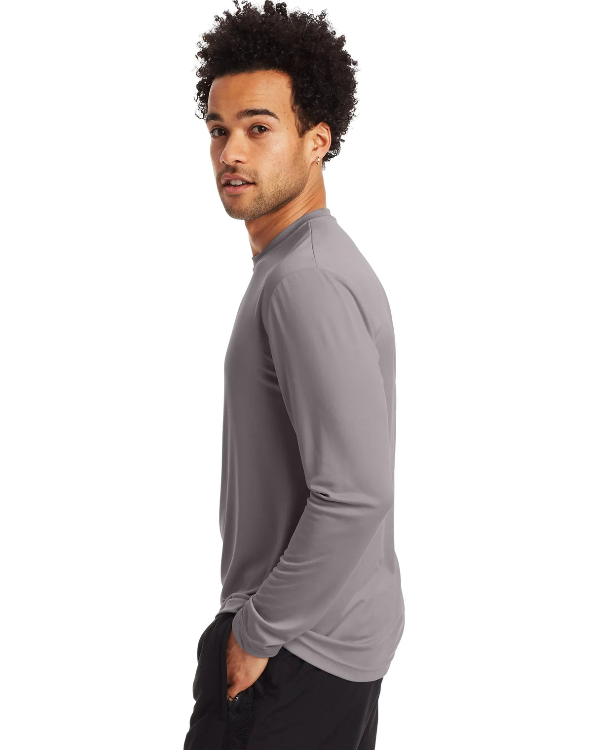 Hanes Sport Cool DRI Men's Performance Long Sleeve T-Shirt, Value 4-Pack