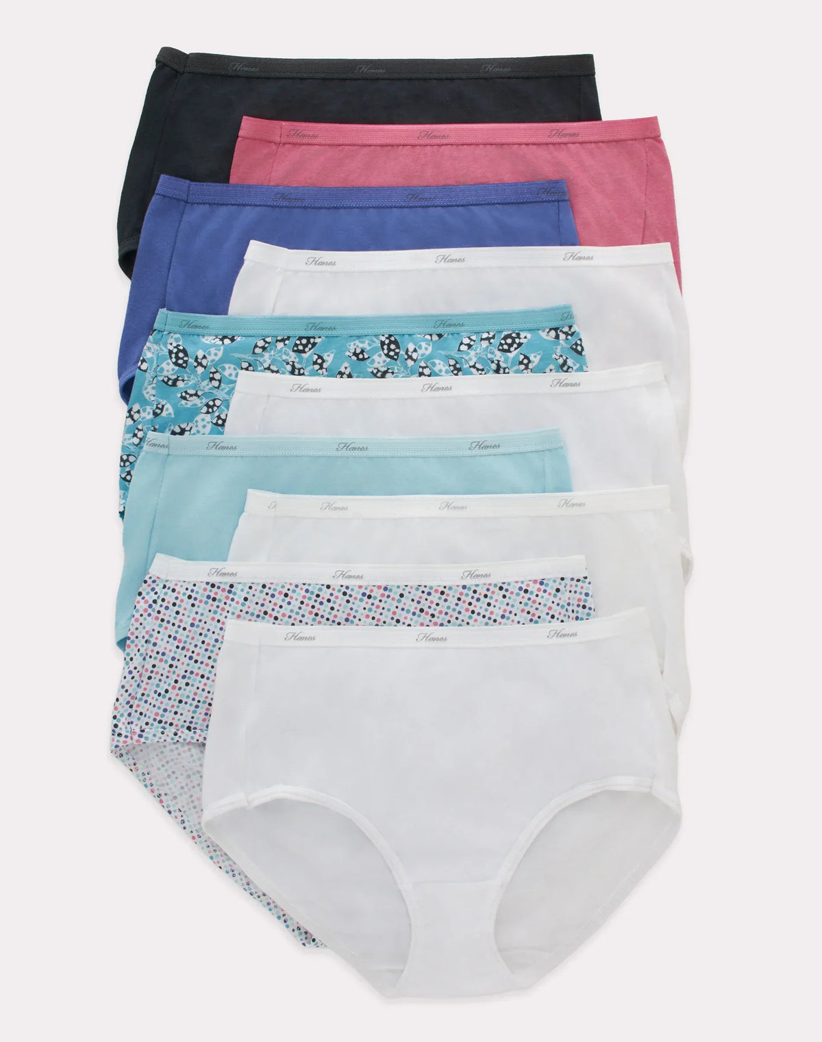 Hanes Women's Cotton Assorted Briefs 10-Pack