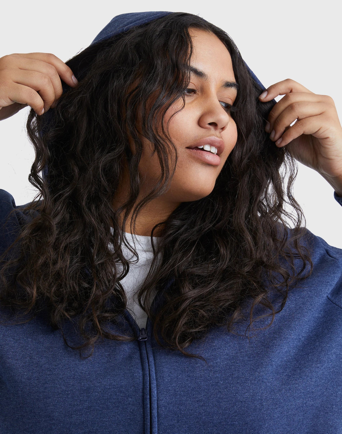 Hanes Just My Size EcoSmart Women's Full-Zip Fleece Hoodie (Plus Size)