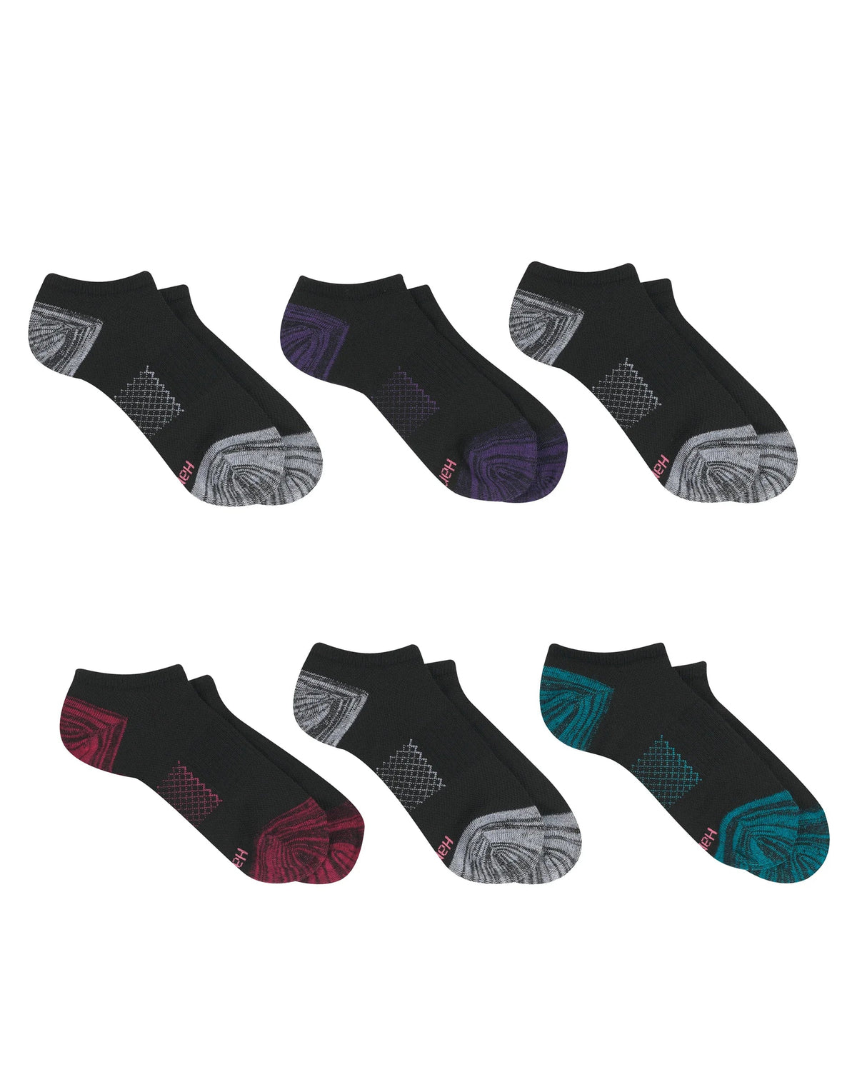Hanes X-Temp Women's No Show Socks, 6-Pairs
