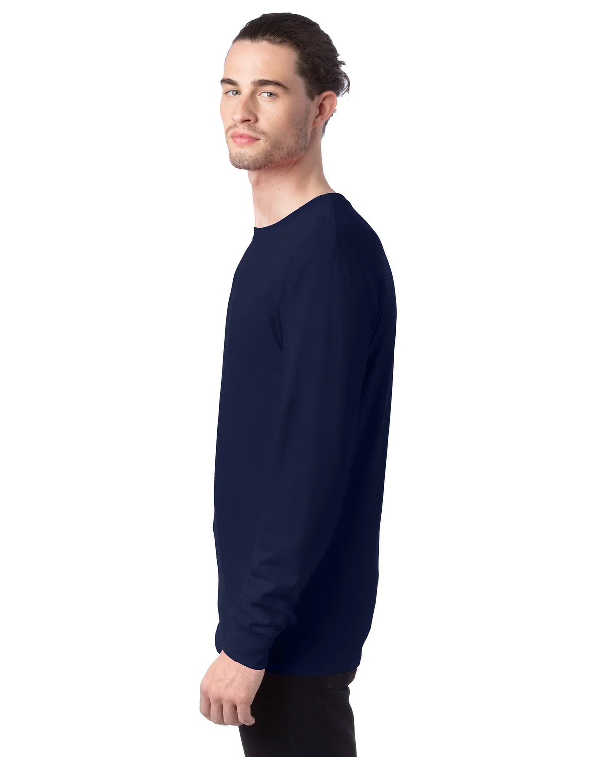 Hanes Essentials Men's Cotton Long Sleeve T-Shirt, Value 4-Pack